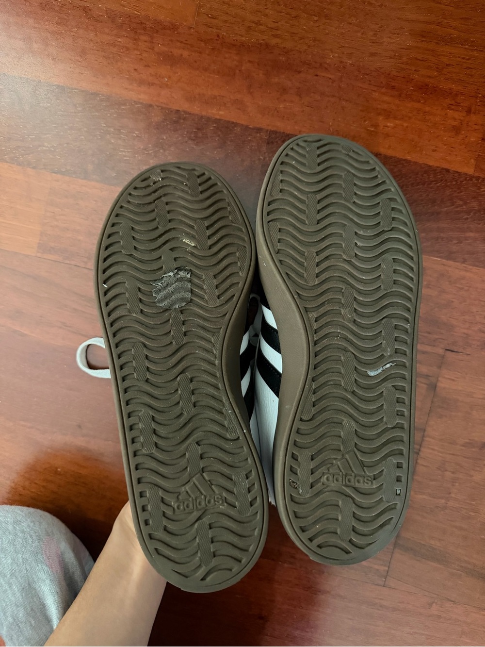 adidas White Black Casual Platform Sneakers - Picture 7 of 7